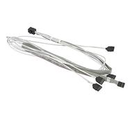 Supermicro MiniSAS HD / 4 SATA 0.75 m Gris, Blanco - Adaptador para cable (MiniSAS, SATA, Male connector / Male connector, 0,75 m, Gris, Blanco)