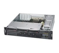 Supermicro SC825M BTQC-R802LPB - Chasis de Rack para Servidor 2U, Negro, Soporte ATX/EATX, 3 Bahías 3.5", 7 Ranuras, Fuente 800W Titanium, 437 x 450 x 89 mm