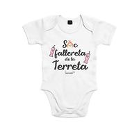 SUPERMOLON Body bebé algodón fallero Sòc fallereta de la terreta 6 meses Blanco Manga corta