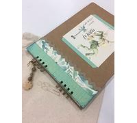 SUPERMOLON Libro de Firmas Comunión Personalizado y Hecho a Mano - Libro Comunión 22 x 32 cm - Personalización Álbum Comunión (Peter Pan)