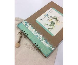 SUPERMOLON Libro de Firmas Comunión Personalizado y Hecho a Mano - Libro Comunión 22 x 32 cm - Personalización Álbum Comunión (Peter Pan)