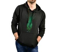 SUPERMOLON Sudadera Princesa Mononoke Negro S con Capucha