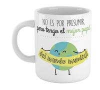 SUPERMOLON Taza "No es por presumir pero tengo el mejor papá del mundo mundial"