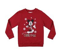 SuperMoments CERDÁ LIFE'S LITTLE MOMENTS, Jersey Navideño Niño Mickey Mouse con el que Pasar una Navidad Entrañable y en Familia, Original y Bonito Licencia Oficial Disney Cranberry, 10 años (RXZER23)