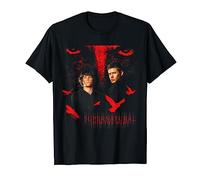 Supernatural Camiseta Hombre Unisex-Adultos Negra Manga Corta T-Shirt