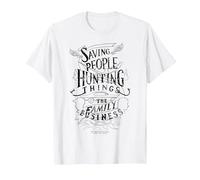 Supernatural Family Business Camiseta, Hombre, Blanco, XXL