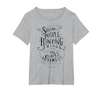 Supernatural Family Business Camiseta, Mujer Tallas Grandes, Gris Jaspeado, 6XL Grande
