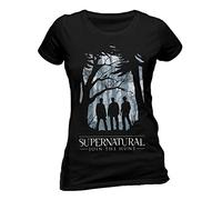 Supernatural Group Outline W Camiseta, Negro, M para Mujer