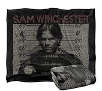 Supernatural Sam Mug Shot Officially Licensed Silky Touch Super Soft Throw Blanket 152 x 127 cm