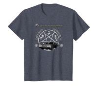 Supernatural Saving People and Hunting Camiseta, Niños, Azul Jaspeado, 3 años