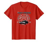 Supernatural Saving People and Hunting Camiseta, Niños, Rojo, 8 años