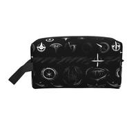 Supernatural Symbols - Bolsa de almacenamiento de viaje con impresión negra, bolsa grande de doble cara para ropa y accesorios personales