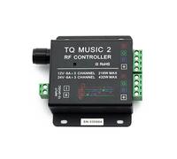 Supernight - Controlador de música TQ Music 2 Touch Controller RF para 3528 5050 5630, para tira led RGB, sensibilidad, retroiluminación, control remoto con RF, 12-24 V CC 18 A, audio 3.5 mm