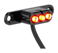 Supernova Luz trasera E3 Tail Light 2 LED c.aprobación StVZO, salida cable abajo negro Portaequipajes