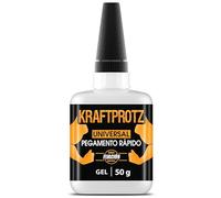 Superpegamento Gel Extra Fuerte - KRAFTPROTZ 50 g XXL con Punta Anti-Secado - Transparente, sin Goteo, Resistente al Agua y Calor - para plástico, Madera, Metal, Vidrio, Cuero y Bricolaje