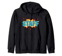 Superpoder Pop Cultura Estilo Cómic Identificación Staff Sudadera con Capucha