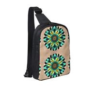 Superposition of Animals - Bolsos cruzados para mujeres y hombres, bolso bandolera de moda, bolso casual con correa de hombro convertible., Flores a rayas, Talla única