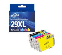 Superprint 29 cartuchos de tinta XL (con-chip) compatibles con Epson 29XL T29XL para Expression Home XP-230/240/250/330/340/350/430/440/450 (4 unidades)