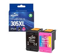 Superprint 305 XL Cartuchos de tinta de repuesto para HP 305 305XL para DeskJet 2710 2720 4120e 4130e DeskJet Plus 4120 Envy 6010 6020 6030 Envy Pro 6420 6430 (negro, color)