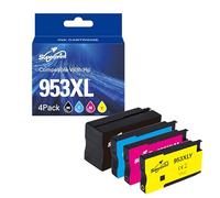 Superprint 953 XL - Cartuchos de tinta compatibles con HP 953XL (con chip) para Officejet 8702 Pro 8210 Pro 8710 8715 8720 8730 8740 7720 7730WF AIO (4 unidades)