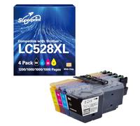 Superprint Cartucho de tinta compatible con Brother LC528XL | Con chip y fácil instalación, imprime imágenes claras y nítidas