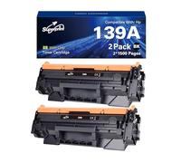 Superprint Cartucho de tóner negro 139A (con chip) compatible con HP 139A W1390A W1390X 139X 139X cartucho de tóner para impresora Laserjet Pro 3002dn 3002dw, MFP 3102fdn 3102fdw (norma, 2 negros)