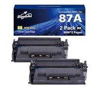 Superprint Cartucho de tóner negro 87A (con-chip) compatible con HP Laserjet Pro M501dn Enterprise MFP M506dn M506n M506x M527dn M527f Flow MFP M527z 87A 87X CF287A CF287X (norma 2 × 9000 páginas)