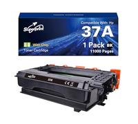 Superprint Cartucho de tóner negro (con-chip) 37A compatible con tóner HP 37A CF237A Laserjet Enterprise M607n/dn M608n/dn/x M609x/dh/dn M631h/z/dn M632h/fht/z M633fh/z (norma, 11000 páginas)
