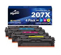 Superprint Cartuchos de tóner compatibles con chip HP 207X, 4 unidades