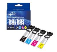 Superprint T9451 T9452 T9453 T9454 Cartuchos (Con chip) Multipack Compatible para Epson T9451-4 Cartuchos de Impresión Workforce Pro WF-C5210DW WF-C5290DW WF-C5710DWF WF-C5790DWF Impresora (4 unidades