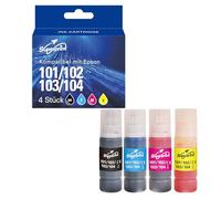 Superprint Tinta de repuesto compatible con Epson 101 102 103 104 Ecotank botella de tinta (4 unidades, universal)