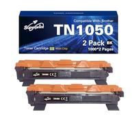 Superprint TN1050 - Cartucho de tóner compatible con Brother TN-1050 Toner Negro para HL-1110 HL-1112A HL-1210 HL-1212, DCP-1510 DCP-1512 DCP-1610 DCP-1612, MFC-1810 MFC-1815 MFC-1910 (2 unidades)