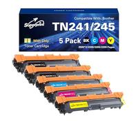 Superprint TN241 TN245 Cartucho de tóner (con-chip) compatible con Brother TN-241 TN-245 TN-221 TN-225 Toner para HL-3140CW HL-3150CDW HL-3170CDW MFC-9130CW MFC-9140CDN MFC-9330CDW MFC-93400CDW CDW (5