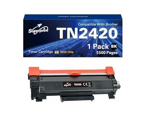 Superprint TN2420 Cartucho de impresión negro de alta capacidad compatible con Brother HL-L2350DN HL-L2370DN DCP-L2510D DCP-L2530DW MFC-L2710DN MFC-L2750DW TN-2420 TN-2410 (1 paquete, con chip)