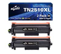 Superprint TN2510XL Cartucho de tóner compatible con Brother TN-2510 TN-2510XL tóner negro para HL-L2400DW HL-L2865DW DCP-L2620DW DCP-L2660DW MFC-L2800DW Serie (2 unidades, 2 x 3000 páginas)