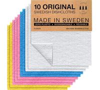 SUPERSCANDI 10 Piezas Paños de Cocina - 100% Biodegradables y Compostables | Trapos de Cocina Reutilizables, Aptos para Alimentos y Sin Plástico | Bayetas para Todas Las Superficies, Multicolor