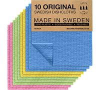 SUPERSCANDI 10 Piezas Paños de Cocina - 100% Biodegradables y Compostables | Trapos de Cocina Reutilizables, Aptos para Alimentos y Sin Plástico | Bayetas para Todas Las Superficies, Multicolor
