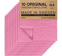 SUPERSCANDI 10 Piezas Paños de Cocina - 100% Biodegradables y Compostables | Trapos de Cocina Reutilizables, Aptos para Alimentos y Sin Plástico | Bayetas para Todas Las Superficies, Rosa