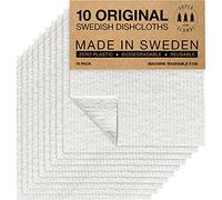 SUPERSCANDI 10 Piezas Paños de Cocina - 100% Biodegradables y Compostables | Trapos de Cocina Reutilizables, Aptos para Alimentos y Sin Plástico | Bayetas para Todas Las Superficies, Blanco