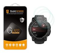 Supershieldz Protector de pantalla de vidrio templado diseñado para Garmin Instinct 3 de 45 mm (solar/molado), antiarañazos, sin burbujas (3 unidades)