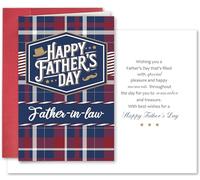 SuperShunhu Tarjeta del día del padre para suegro, tarjeta de suegro, tarjeta sentimental del día del padre de parte de hija o yerno