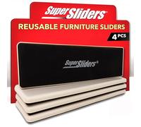 SuperSliders 4703695N Muebles reutilizables XL para moqueta, mover muebles pesados rápida y fácilmente, lino de 2-1/2" x 9" (4 unidades)