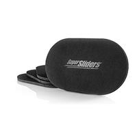 SuperSliders 4766595N - Movidores de Muebles Pesados Reutilizables XL para alfombras, Paquete de 4, Color Negro