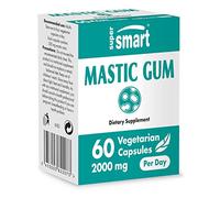 Supersmart - Mastic Gum 2000 mg Por Día - Estandarizada para aportar un 35% de ácidos masticónicos - Tratamiento Natural contra Helicobacter pylori - Reflujo ácido | No OMG - 60 Cápsulas Vegetarianas