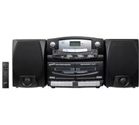 Supersonic Black Edition - Sistema estéreo Bluetooth Vintage, Sistema de Audio de música para el hogar, Reproductor de CD/MP3, Radio Am/FM, Reproductor de Casete Dual/entradas USB recreativas,