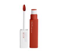 Maybelline New York, SuperStay Matte Ink, Pintalabios Mate de Larga Duración, Tono 117 - Ground Breaker, Rojo Ladrillo Oscuro