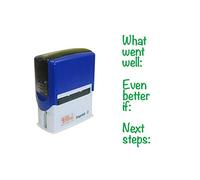 SuperStickers DSV13050 What Went Well, Even Better If and Next Steps - Sello de varios mensajes, color verde, pequeño