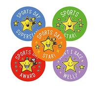SuperStickers Paquete de 250 pegatinas variadas de participación del día deportivo