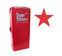 SuperStickers Sello preentintado para marcar, diseño de estrella roja, tamaño pequeño