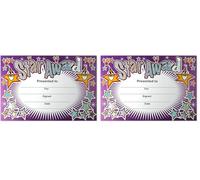 SuperStickers Star Award - Certificado brillante DMC10014, 20 certificados A5 (Paquete de 2)